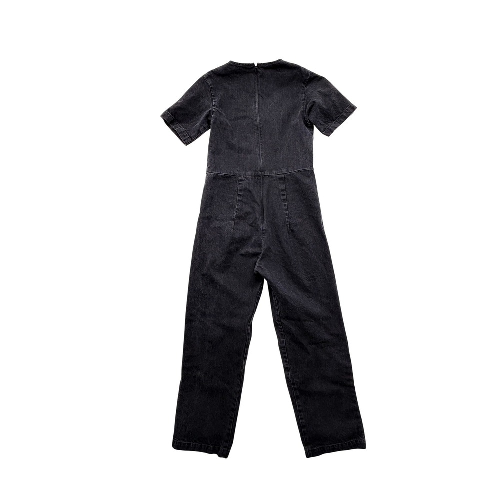 Ilana Kohn Coverall Jumpsuit Ink Washed Black Stretch Denim Made in USA 2 XS - Picture 4 of 8